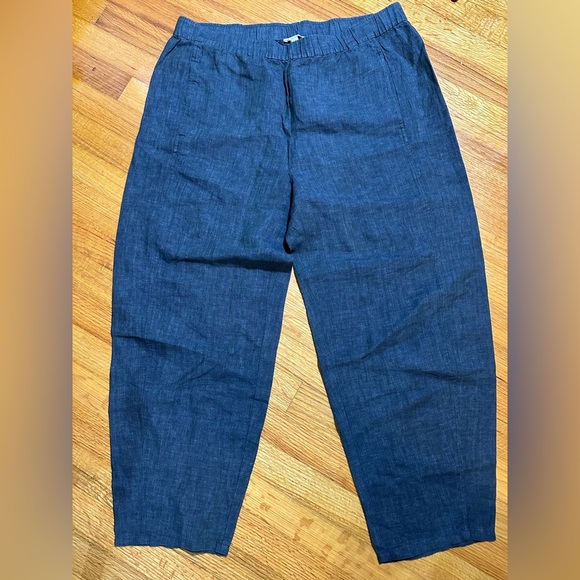 Eileen Fisher Organic Linen  Pant size L (I 9 - Picture 3 of 12